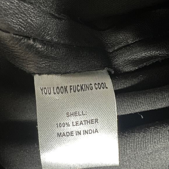 LPA Leather Pant 597 Revolve Cropped Pants High Rise Waist Black Women's Large - Picture 9 of 13